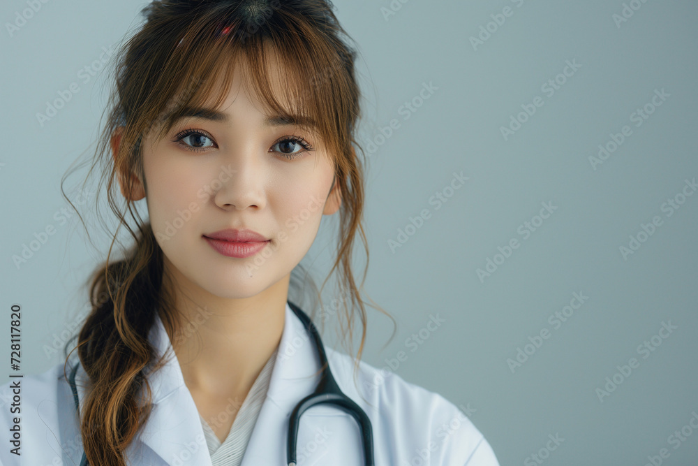 Healthcare professional, an Asian doctor within a hospital, serves as an emblem of pharmaceutical knowledge and medical commitment. Healthcare professional, an Asian doctor within a hospital, serves as an emblem of pharmaceutical knowledge and medical commitment.