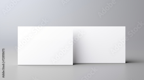 Mockup card template with gray background 