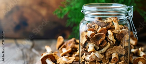 Dried Porcini Mushrooms in a Storage Jar: A Delicious and Convenient Way to Store Dried Porcini Mushrooms in a Resealable Jar for Long-Term Storage