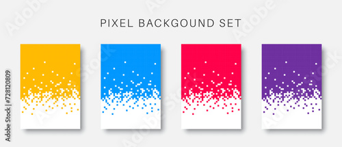 Pixel background collection. Vector EPS 10