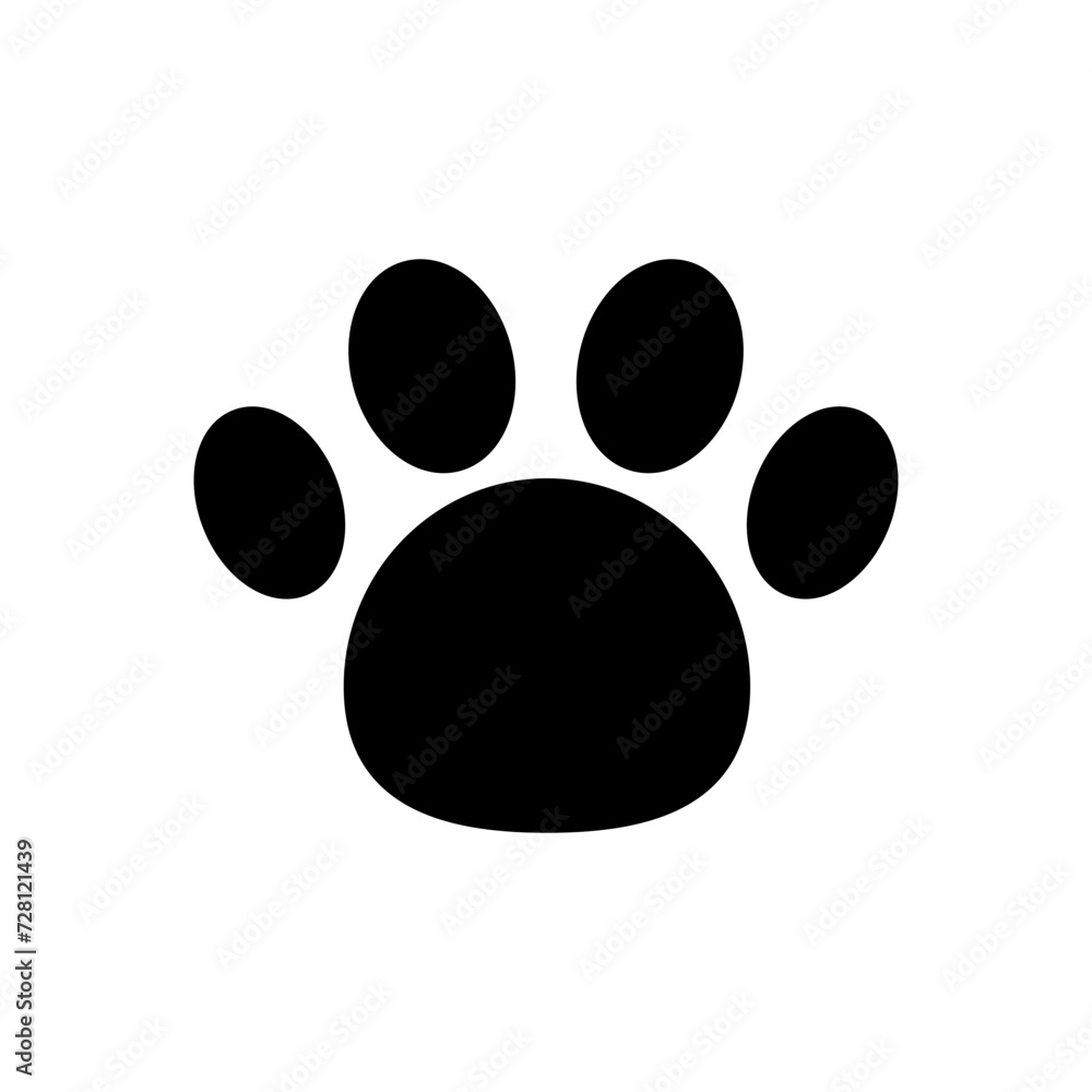 Paw icon vector. paw print icon vector. dog or cat paw