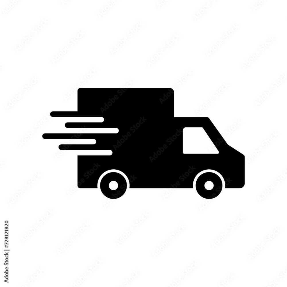 Fast shipping delivery truck icon vector. Delivery truck icon. fast delivery icon