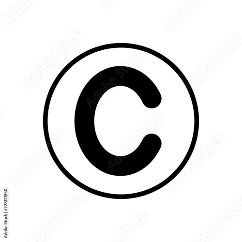 Copyright icon vector. copyright symbols