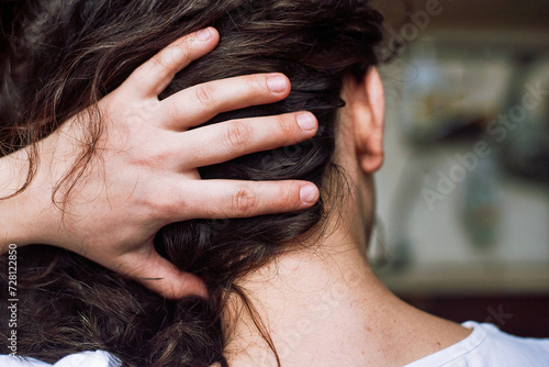 Female Hairstyle Her Is Held By Her Neck