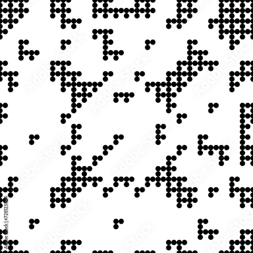 Seamless pattern. Dots motif. Simple shapes wallpaper. Digital paper, web designing, textile print. Circles ornament. Figures background. Vector.