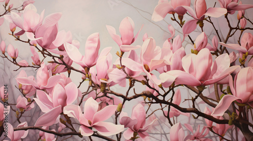  pink magnolia flowers