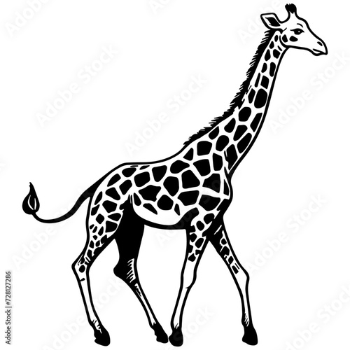 Giraffe Sketch Drawing.