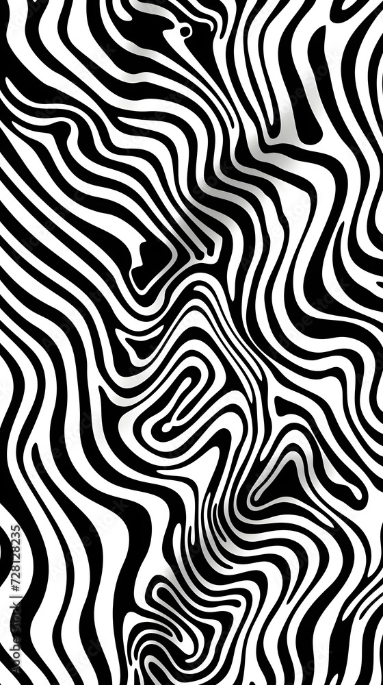 black and white pattern of curved waves and wavy lines black and white pattern of curved waves and wavy lines