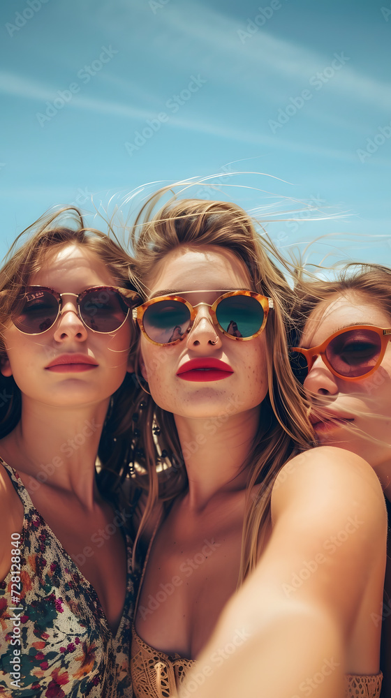 women on the beach in shorts and sunglasses women on the beach in shorts and sunglasses