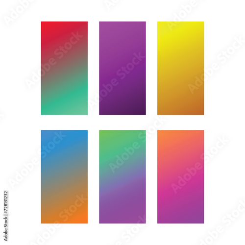 Set of colorful gradient background screen minimal concept © Rizky