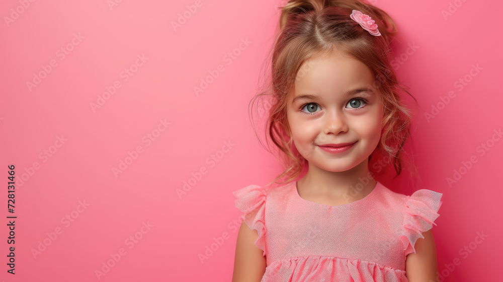 cute little girl in a pink dress on a gentle crimson background in the studio, child, toddler, kid, children, daughter, portrait, place for text, face, person, fashion cute little girl in a pink dress on a gentle crimson background in the studio, child, toddler, kid, children, daughter, portrait, place for text, face, person, fashion