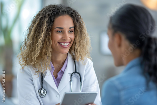 Doctor assesses patient health, a healthcare dialogue ensuring patient interests are at the heart; this doctor-patient interaction is healthcare excellence personified