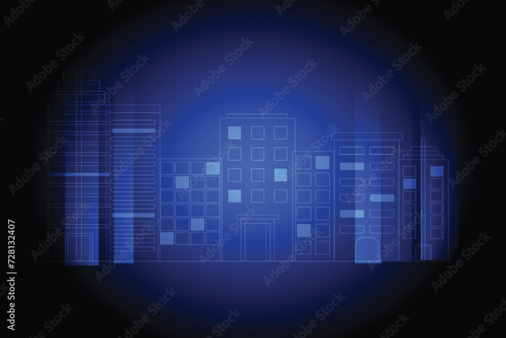 blue network light of start up building technology background blue network light of start up building technology background