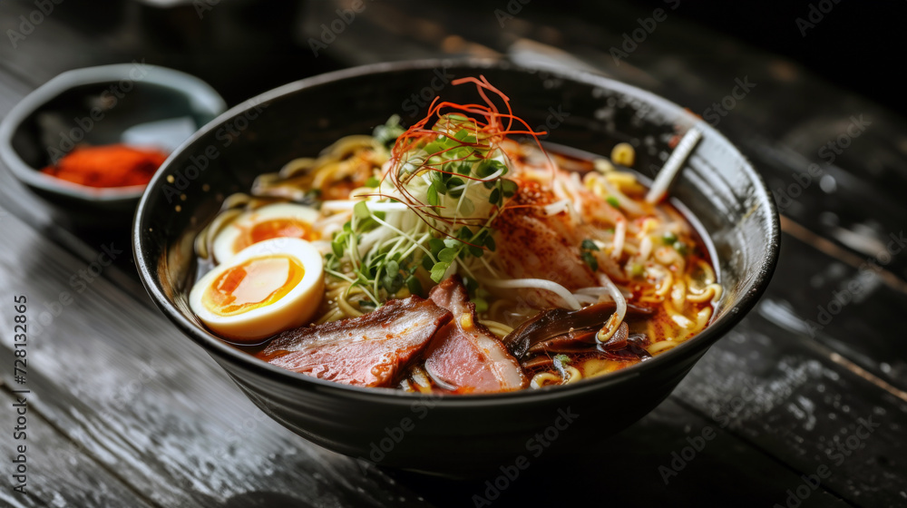 Japanese ramen noodles in a bowl