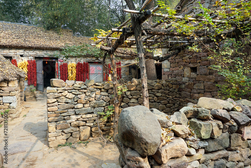 Zhuquan Village, Yinan County, Linyi City, Shandong Province, is a famous traditional ancient Chinese village with a history of more than 400 years. photo