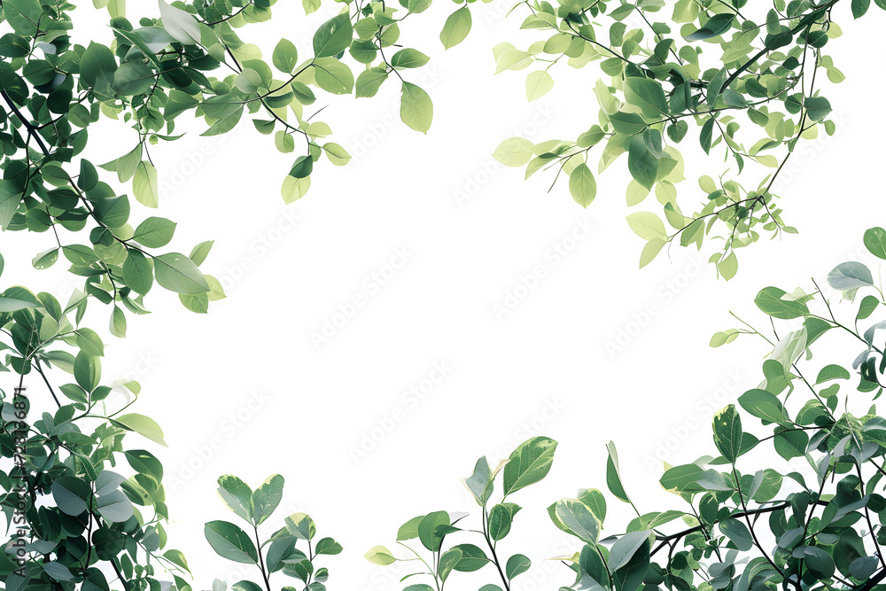 plant background with leaves and green branches