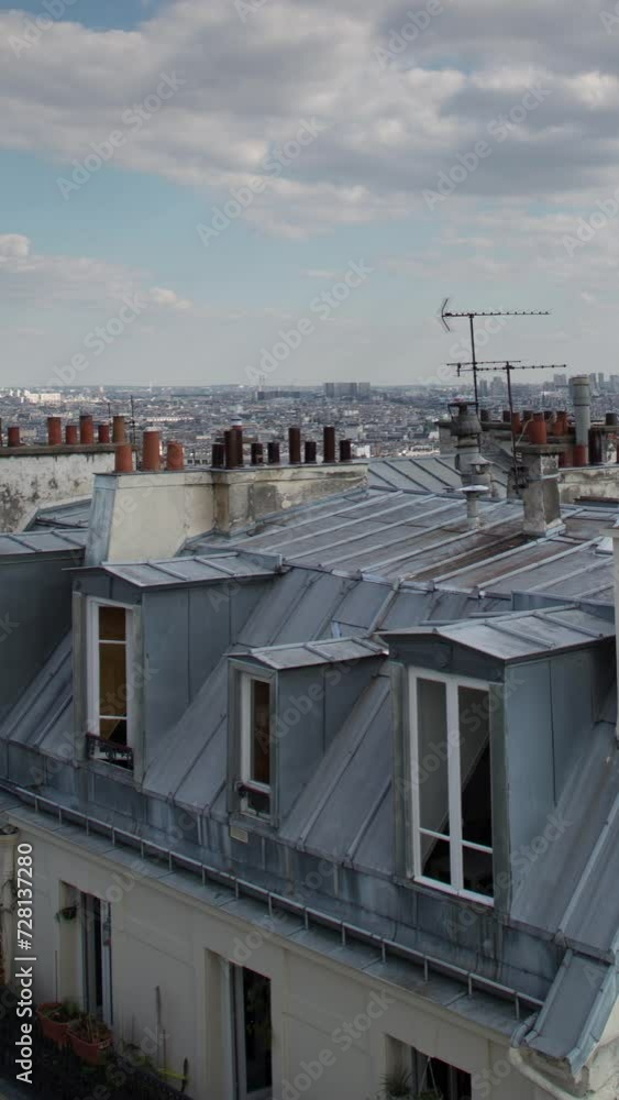 paris rooftops skyline in vertical paris rooftops skyline in vertical