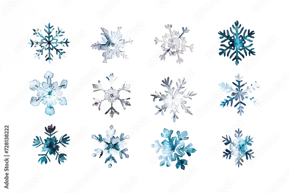 snowflakes on a white background snowflakes on a white background