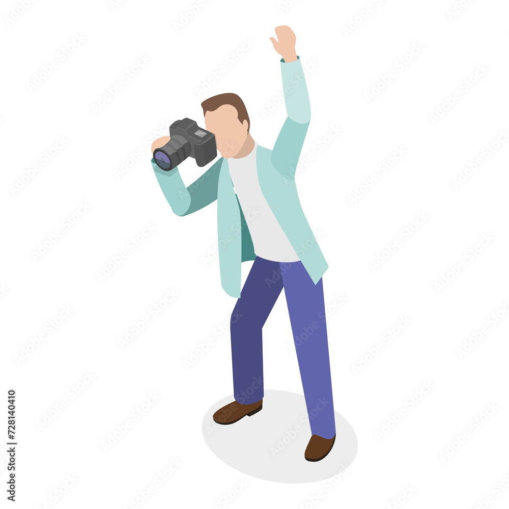 3D Isometric Flat Set of Photographers. Item 4 3D Isometric Flat Set of Photographers. Item 4