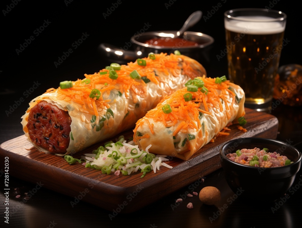 Sausage roll pastry crunchy bread cake for snack Sausage roll pastry crunchy bread cake for snack