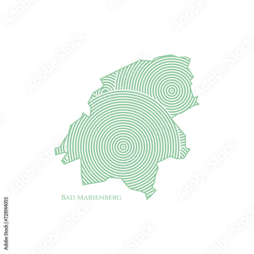 Bad Marienberg Map - World Map International vector template. German region silhouette vector illustration