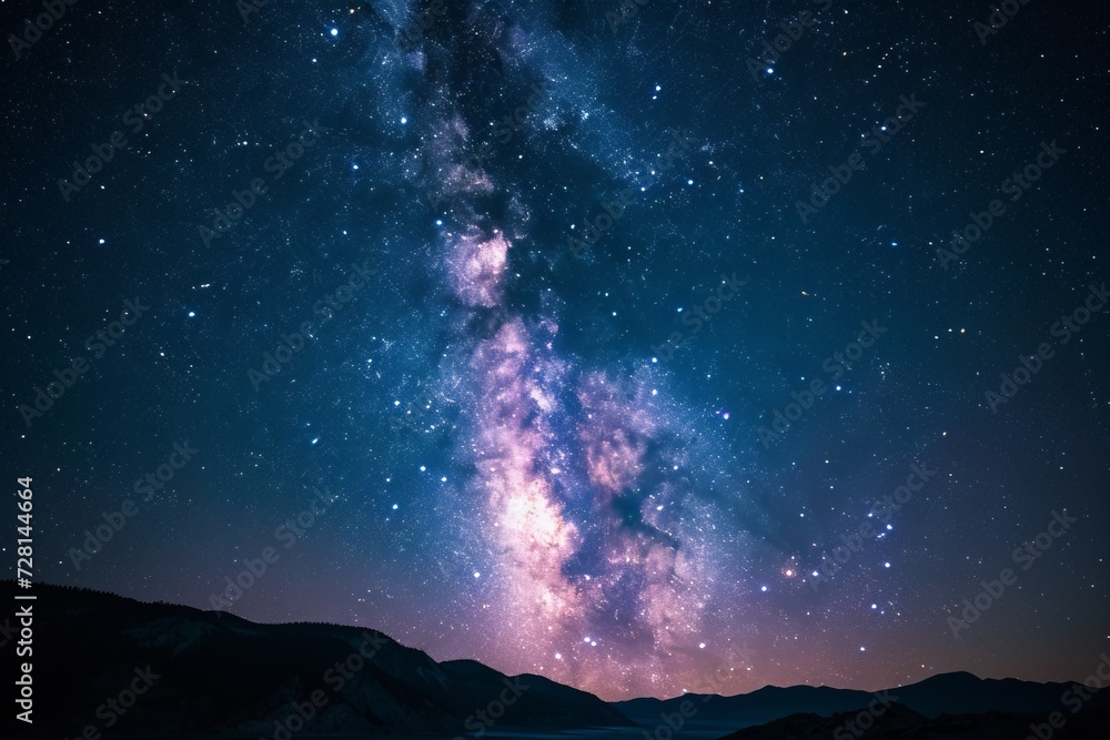 The Milky Way unfurls its stellar splendor across the night sky, a cosmic river amidst the silence of eternity.
The Milky Way unfurls its stellar splendor across the night sky, a cosmic river amidst the silence of eternity.