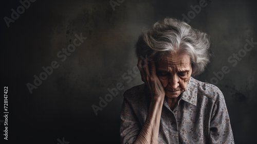 Contemplative Solitude, Perfectly suited for themes of mental health, aging, and social issues, this hyperrealistic AI-generated stock photo resonates with the quiet dignity and the often-unspoken 