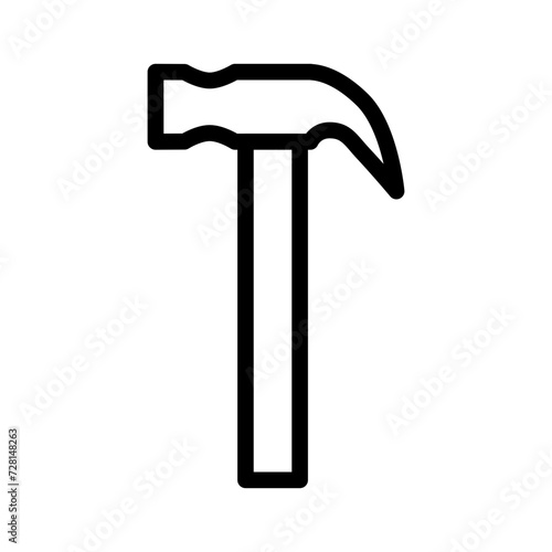 hammer icon in transparent background