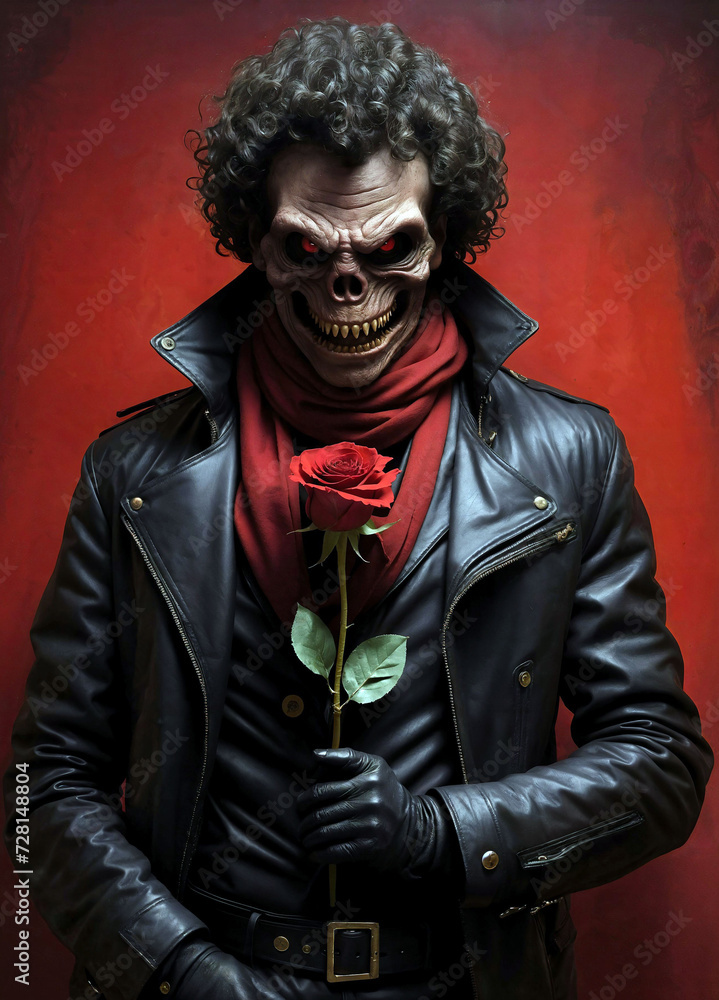 Monster with a red rose Monster with a red rose