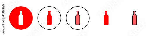 Bottle icon set illustration. bottle sign and symbol