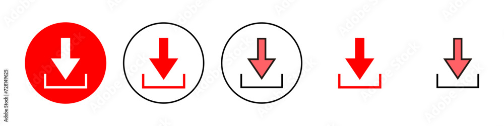 Download icon set illustration. Download sign and symbol Download icon set illustration. Download sign and symbol