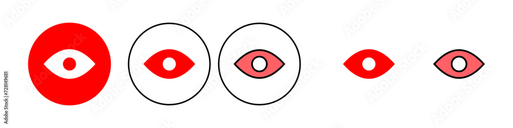 Eye icon set illustration. Eye sign and symbol. Look and Vision icon. Eye icon set illustration. Eye sign and symbol. Look and Vision icon.
