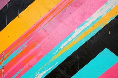 The vivid strokes of a paintbrush create a fluid pattern, reflecting creativity and movement in a contemporary design..