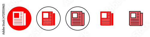Newspaper icon set illustration. news paper sign and symbolign