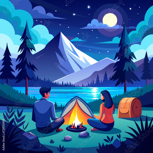 camping in the mountains © sanverrstudio