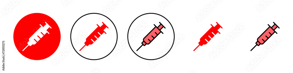 Syringe icon set illustration. injection sign and symbol. vaccine icon