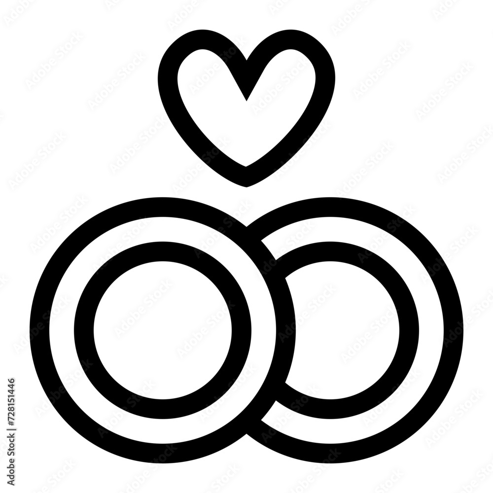 Wedding Ring Icon Vector Illustration in Line Style, Suitable for Web & Apps, Presentation, or Social Media Wedding Ring Icon Vector Illustration in Line Style, Suitable for Web & Apps, Presentation, or Social Media
