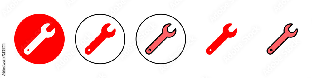 Wrench icon set illustration. repair icon. tools sign and symbol Wrench icon set illustration. repair icon. tools sign and symbol