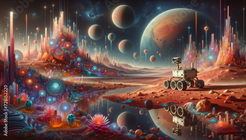Surrealistic Mars Rovers: Dreamlike exploration of a transformed Martian landscape
