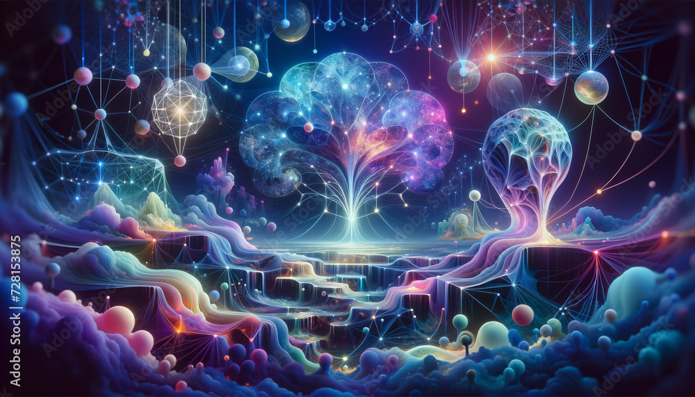 Fototapeta premium The Neural Dreamscape: A Surreal AI Wonderland