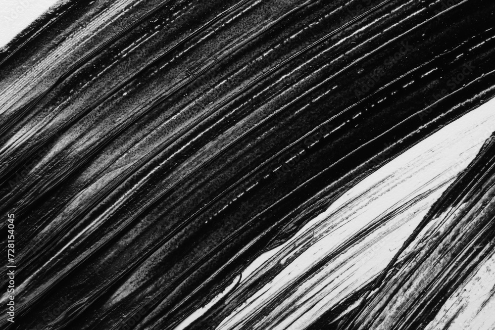 Smear of black mascara isolated on white, top view Smear of black mascara isolated on white, top view