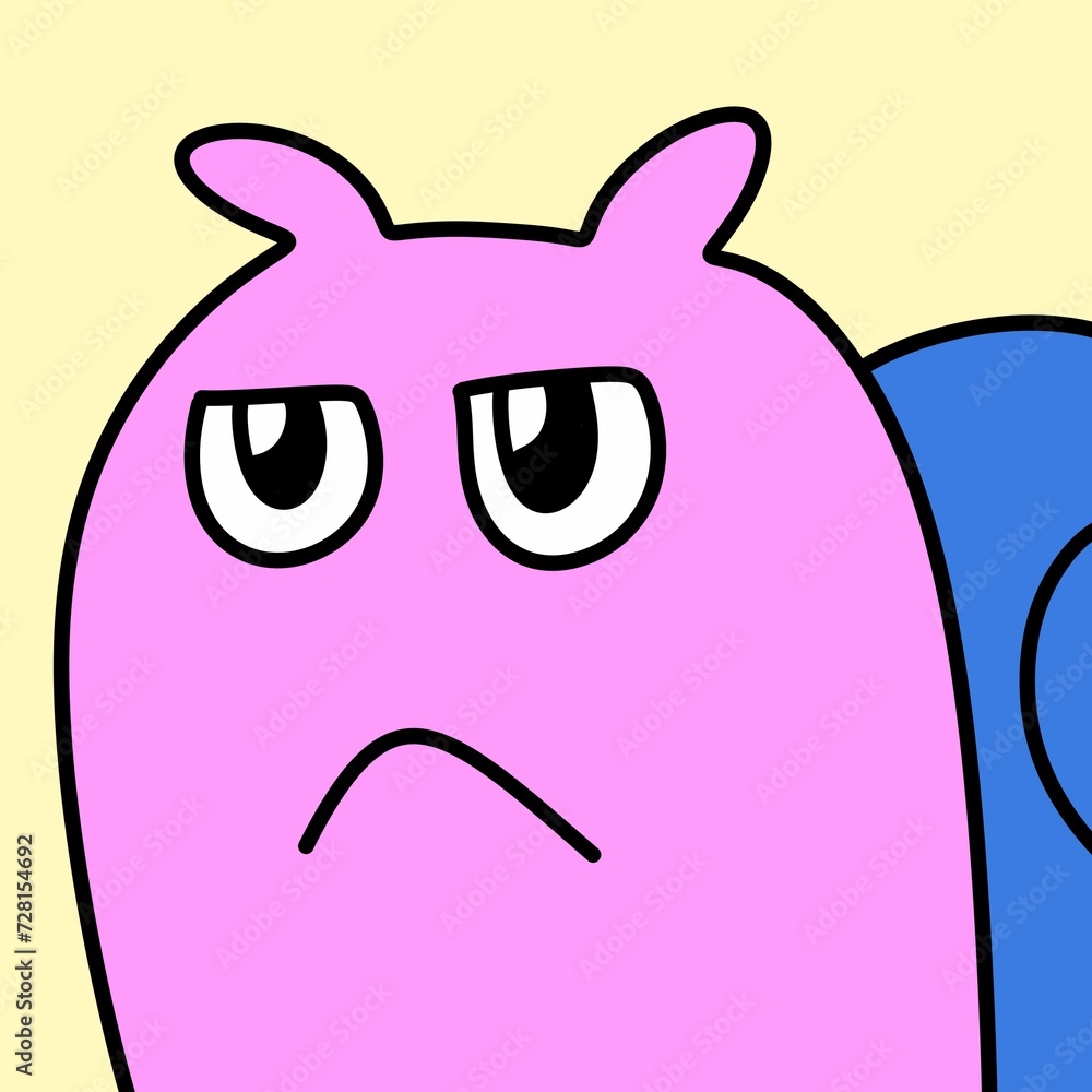 a cartoon character with a sad expression a cartoon character with a sad expression