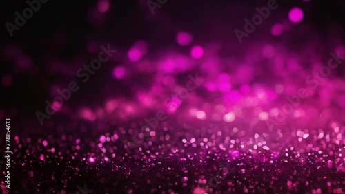 bright pink bokeh effects in front of a black background, motion photo