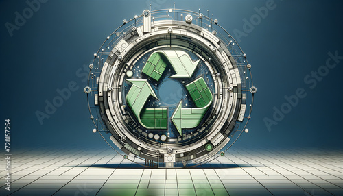 Modern EPR Symbol: Geometric Minimalist Image for Sustainable Accountability