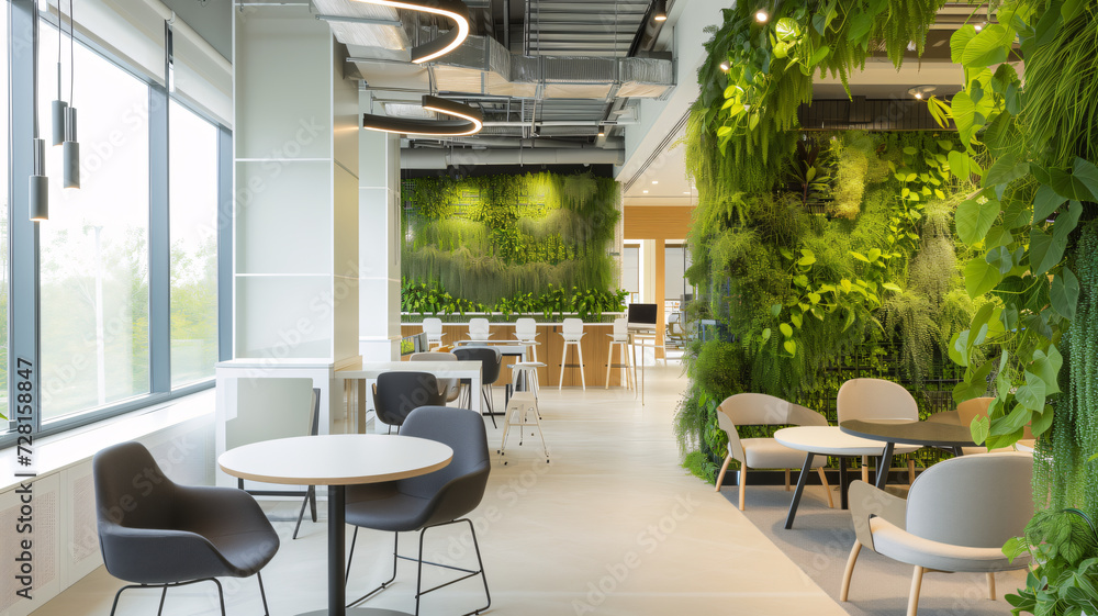 office Interior with vertical gardens
