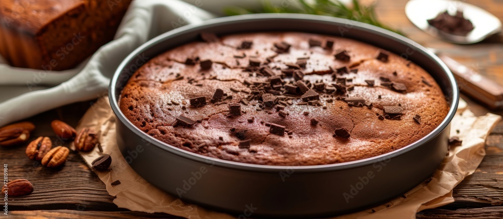 Delicious Cake Baked to Perfection in a Pan - A Scrumptious Delight Worth Savoring Delicious Cake Baked to Perfection in a Pan - A Scrumptious Delight Worth Savoring