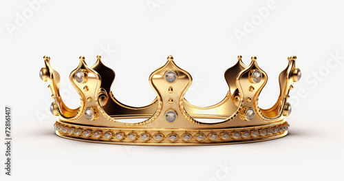 Regal Minimalism Pure Gold Crown with Rounded Accents