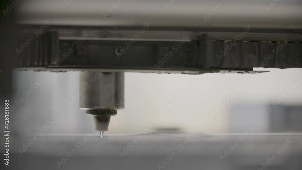 Close-up of a CNC machine in operation with sparks, precise metalworking process, industrial background Close-up of a CNC machine in operation with sparks, precise metalworking process, industrial background