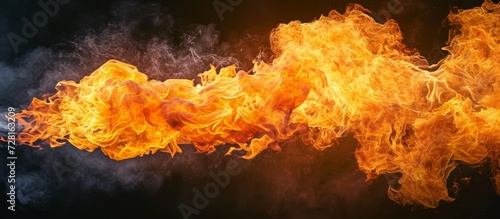 Explosive Power: Igniting the Natural Burn of Gas, Flame, and Fire for Fueling Fiery Energy photo