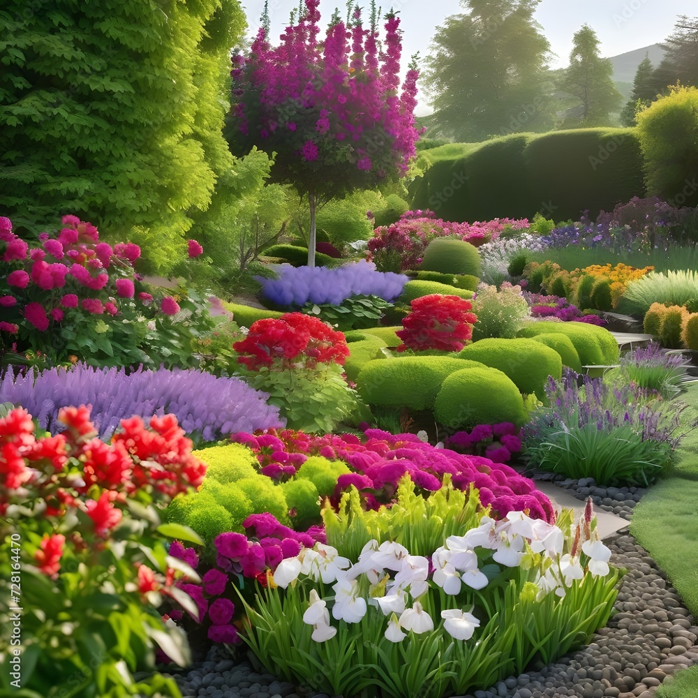 garden with flowers garden with flowers